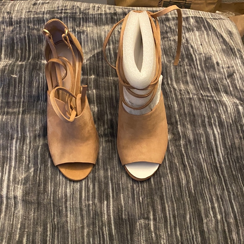 Aldo Zelia Tan Open-Toe Heeled Sandals